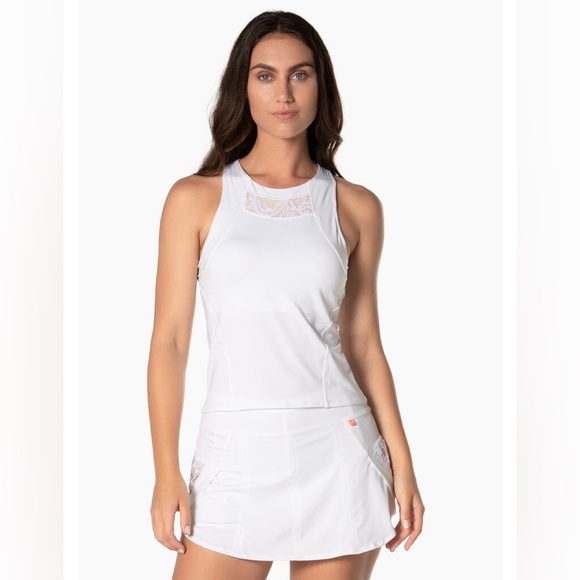 Lucky in Love Tops - Lucky In Love Lace Track Tank